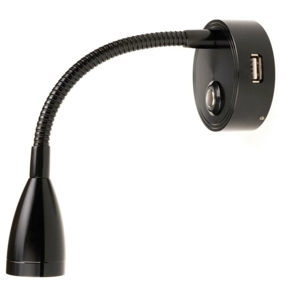 Verlichting-Marine LED Mini Flex USB led opbouwspot zwart