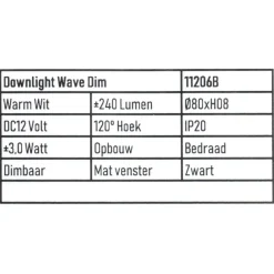 Marine LED Wave opbouw spot zwart< Verlichting