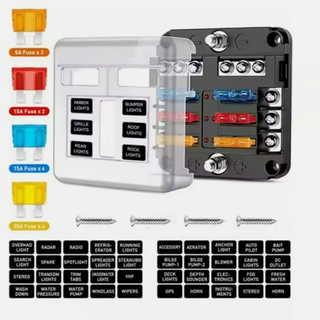 Zekeringen-Marine LED Zekeringhouder 12V 30A