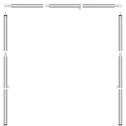 Marvella Sombrero stokkenset staal 240 - 300 cm< Tentstokken|Tentstokken