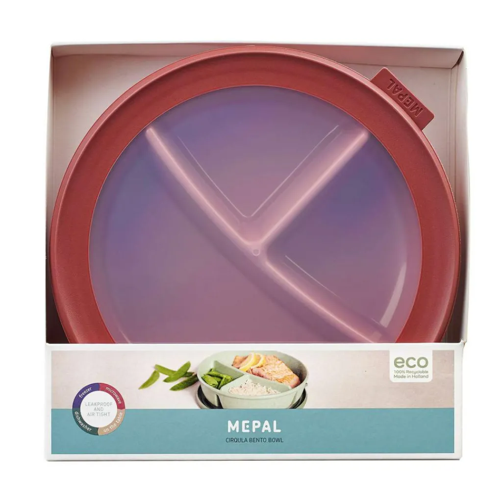 Mepal Cirqula Bento multikom vershouddoos rond 1 liter vivid mauve< Vershouddozen
