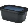 Mepal Cirqula multikom vershouddoos rechthoekig 750 ml nordic black< Vershouddozen