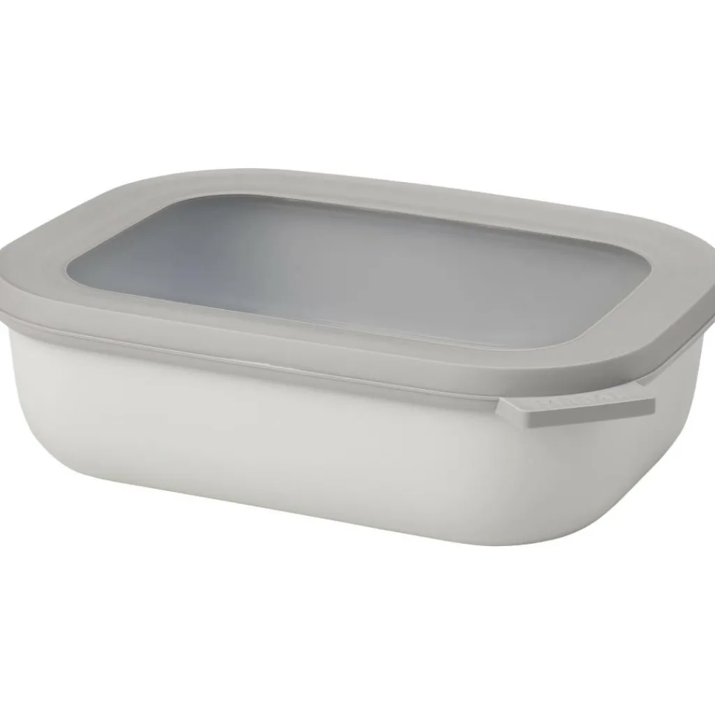 Mepal Cirqula multikom vershouddoos rechthoekig 1 liter nordic white< Vershouddozen