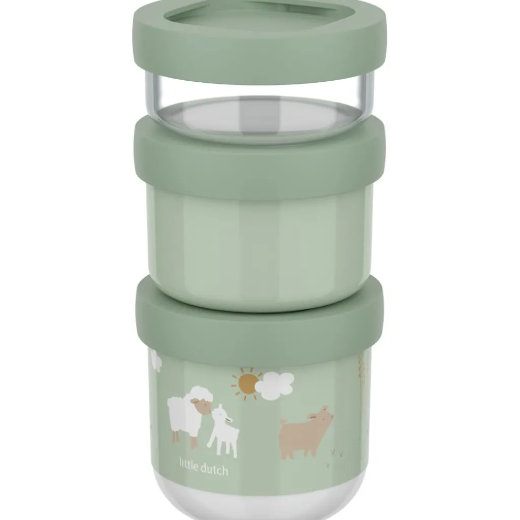 Lunchboxen & Bekers-Mepal Mio snackpot little dutch little farm 3-delig