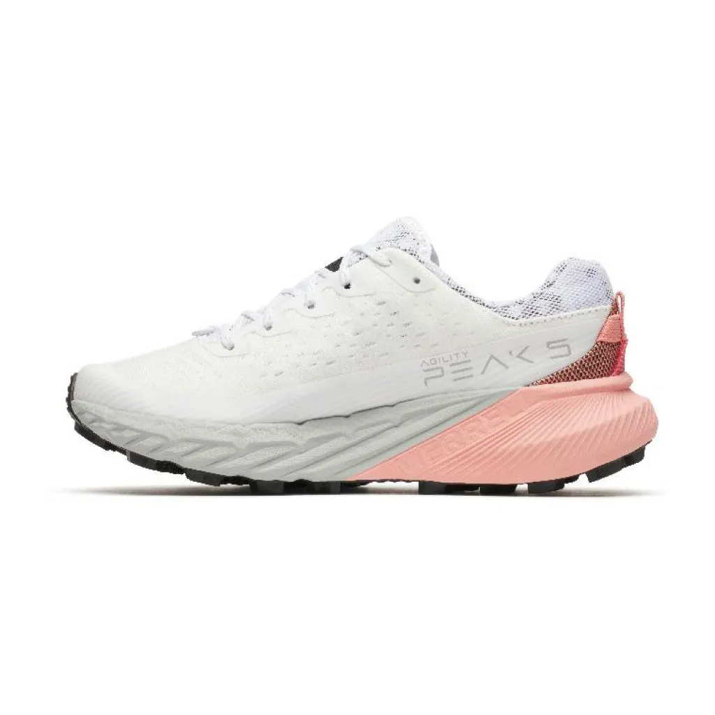 Merrell Agility Peak 5 hardloopschoenen dames white soft coral< Hardloopschoenen