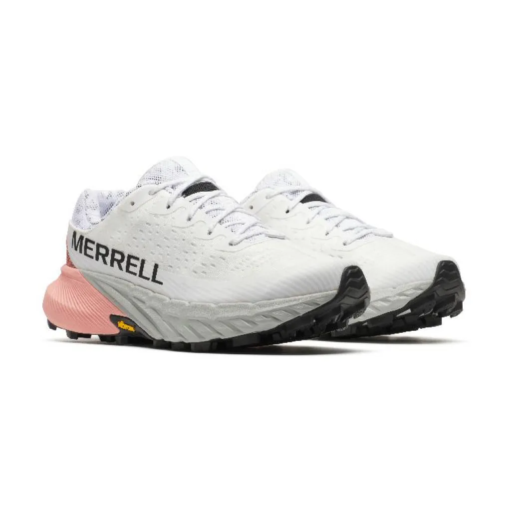 Merrell Agility Peak 5 hardloopschoenen dames white soft coral< Hardloopschoenen