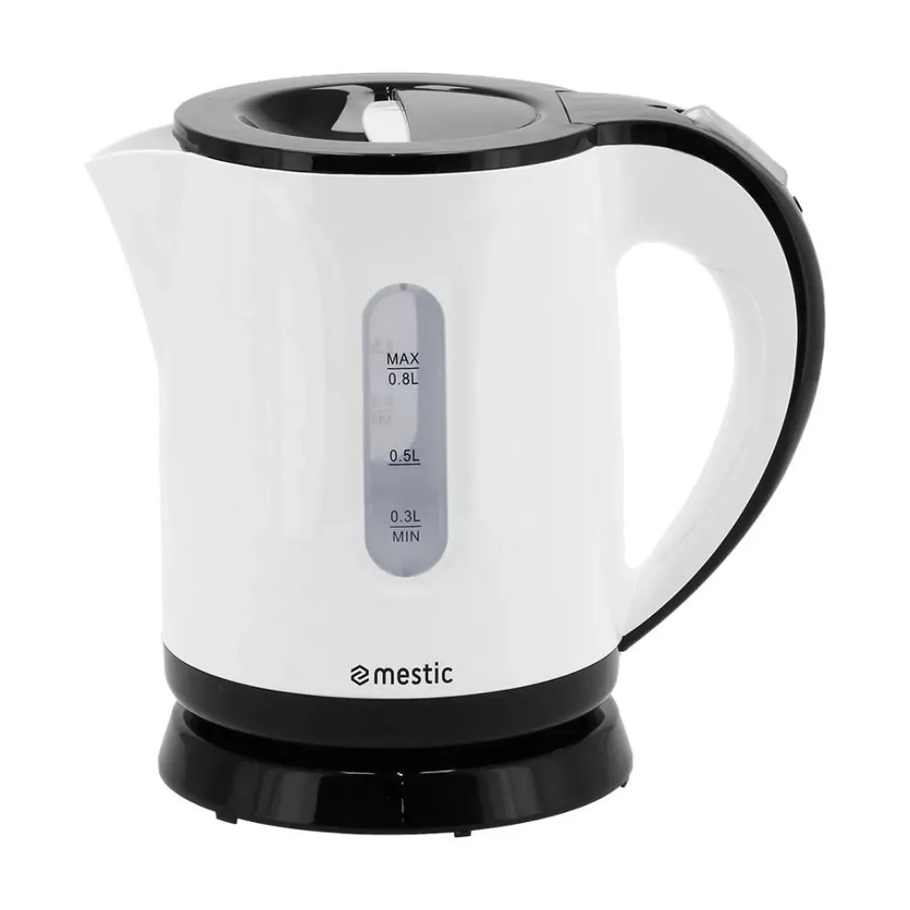 Mestic MWC-100 waterkoker zwart wit< Keukenapparaten