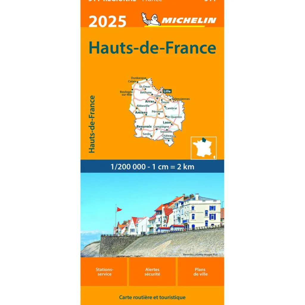 Reisboeken & Kaarten-Michelin 511 Hauts-de-France wegenkaart 2025