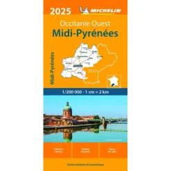 Reisboeken & Kaarten-Michelin 525 Midi-Pyrénées wegenkaart 2025