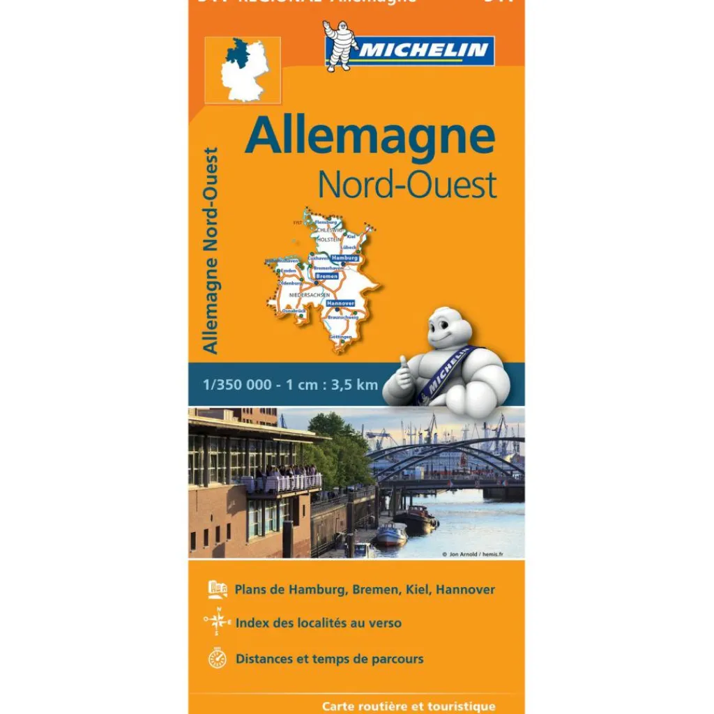 Michelin 541 Noordwest-Duitsland wegenkaart< Reisboeken & Kaarten