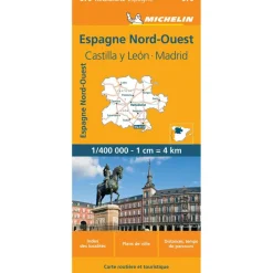 Reisboeken & Kaarten-Michelin 575 Noordwest-Spanje Castilla y León Madrid wegenkaart