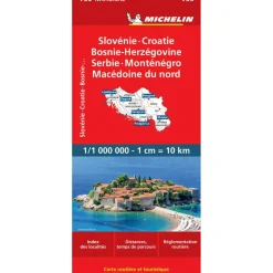 Reisboeken & Kaarten-Michelin 736 Slovenië Kroatië Bosnië Servië Montenegro Macedonië wegenkaart