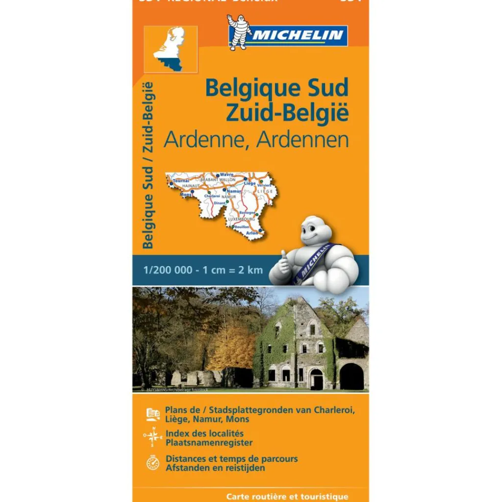 Michelin 534 Zuid-België Ardennen wegenkaart< Reisboeken & Kaarten