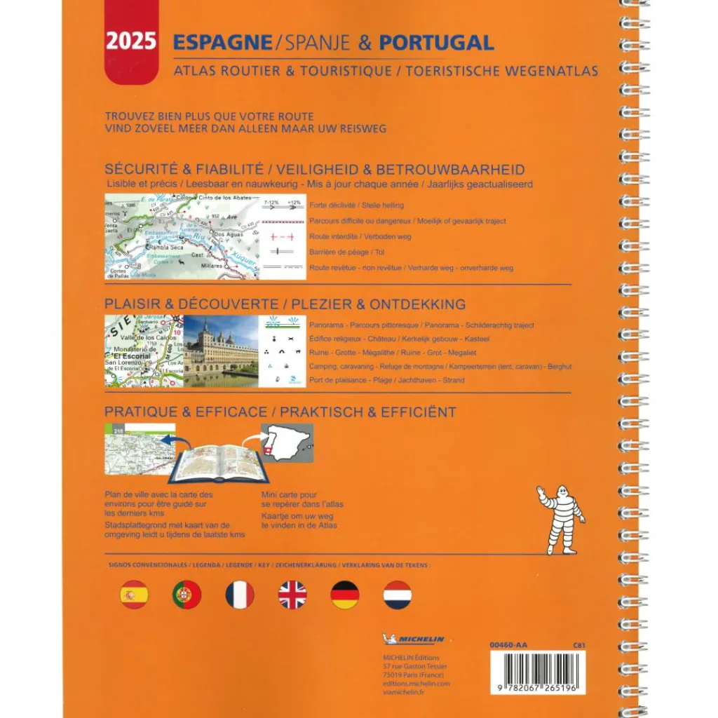 Reisboeken & Kaarten-Michelin Spanje en Portugal wegenkaart 2025