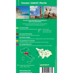 Reisboeken & Kaarten-Michelin Toscane Umbrië Marche De Groene reisgids