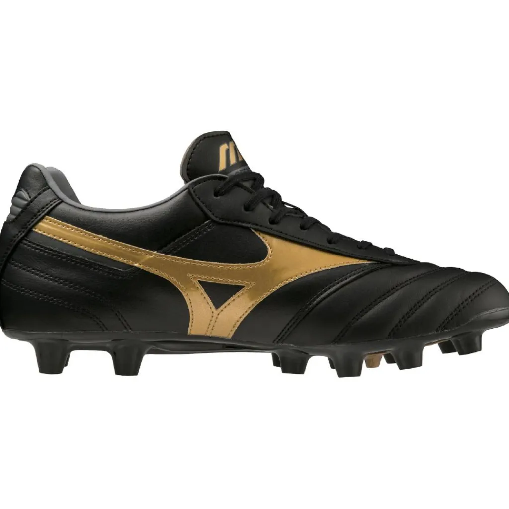 Mizuno Morelia II Pro voetbalschoenen black gold dark shadow< Voetbalschoenen