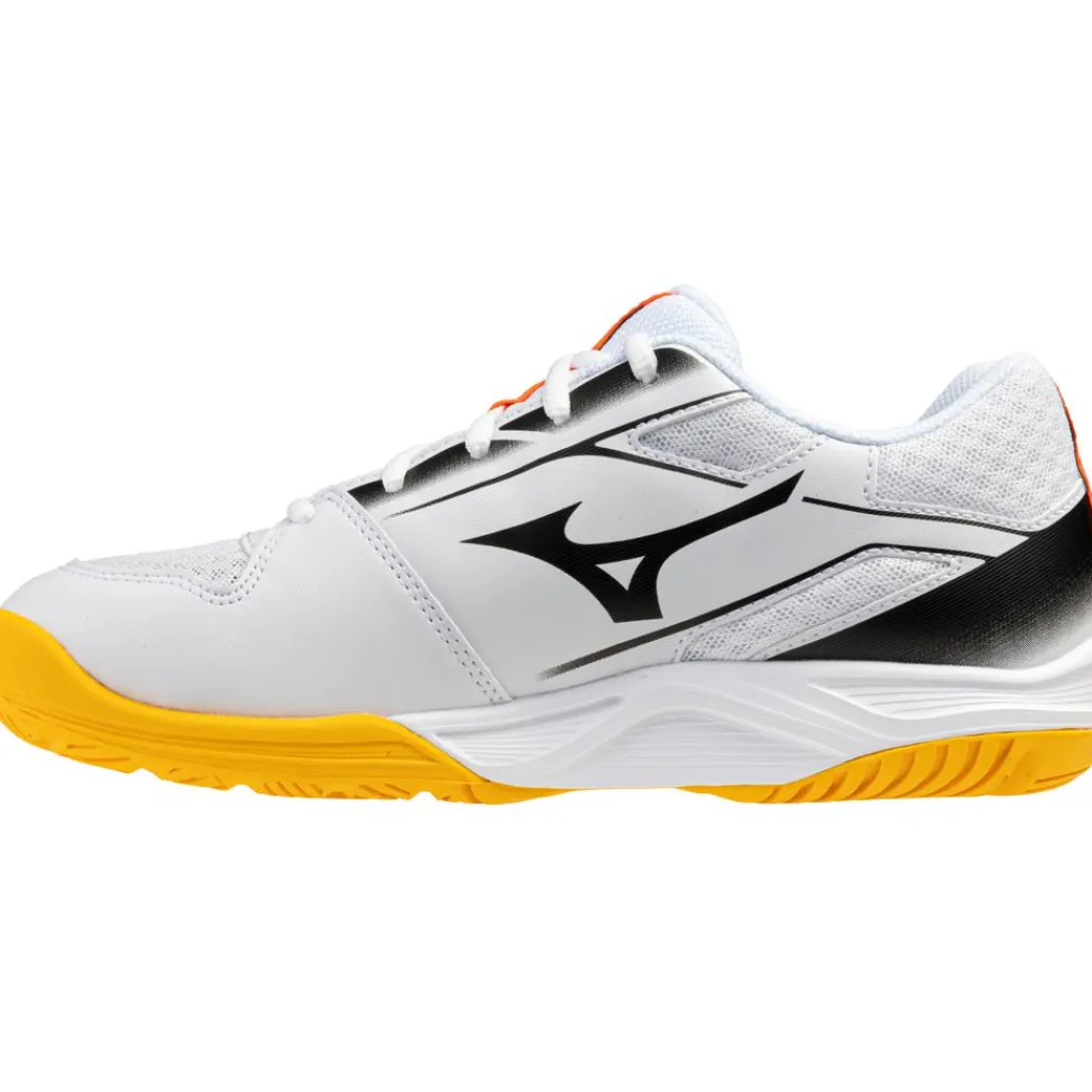Indoorschoenen-Mizuno Stealth Star 3 indoorschoenen junior white fiery coral 2 citrus