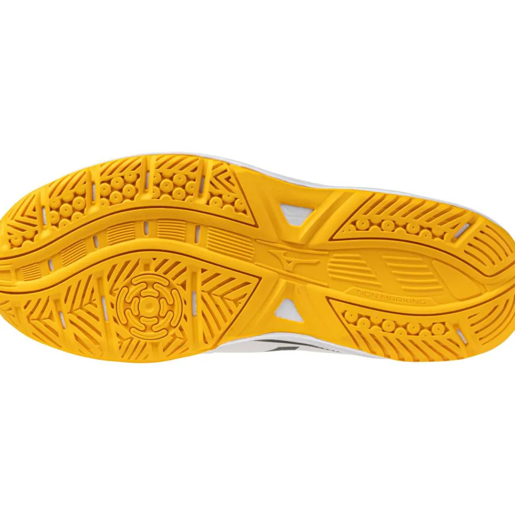 Indoorschoenen-Mizuno Stealth Star 3 indoorschoenen junior white fiery coral 2 citrus