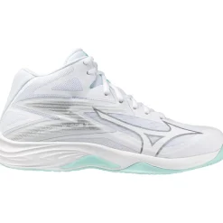Indoorschoenen-Mizuno Thunder Blade Z Mid indoorschoenen dames white blue tint