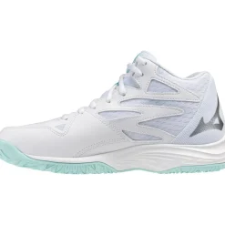 Indoorschoenen-Mizuno Thunder Blade Z Mid indoorschoenen dames white blue tint