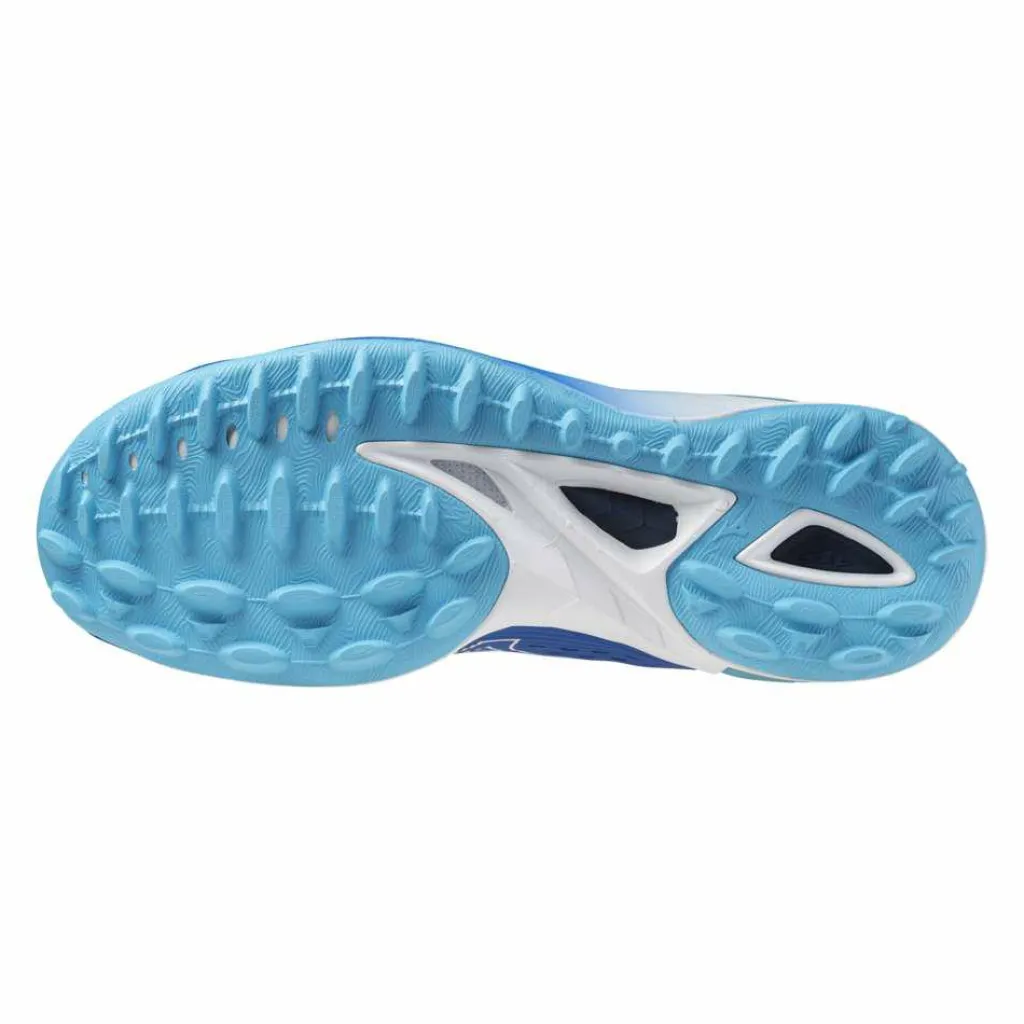 Hockeyschoenen-Mizuno Wave Leopardus hockeyschoenen mugen blue white estate blue