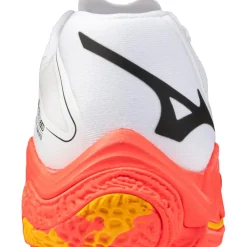 Indoorschoenen-Mizuno Wave Lightning Z8 indoorschoenen heren white fiery coral 2 citrus