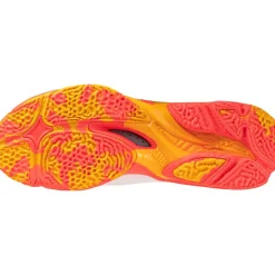 Indoorschoenen-Mizuno Wave Lightning Z8 indoorschoenen heren white fiery coral 2 citrus