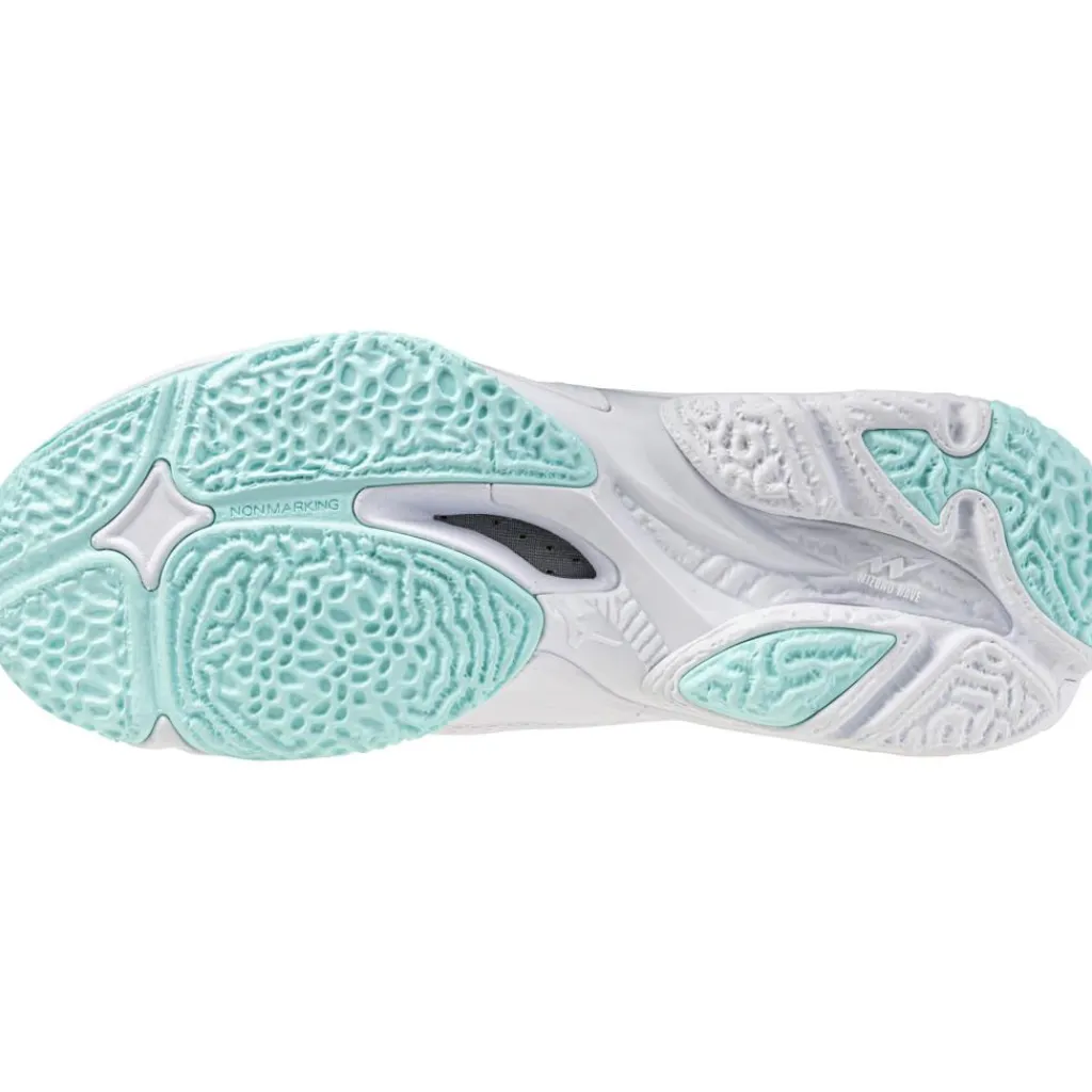 Indoorschoenen-Mizuno Wave Lightning Z8 indoorschoenen dames white blue tint