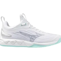 Mizuno Wave Luminious 3 indoorschoenen dames white blue tint< Indoorschoenen