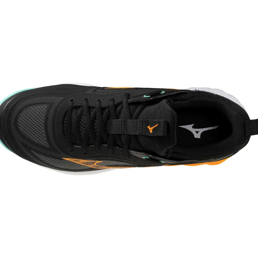 Indoorschoenen-Mizuno Wave Luminous 3 indoorschoenen heren black tangelo icegreen