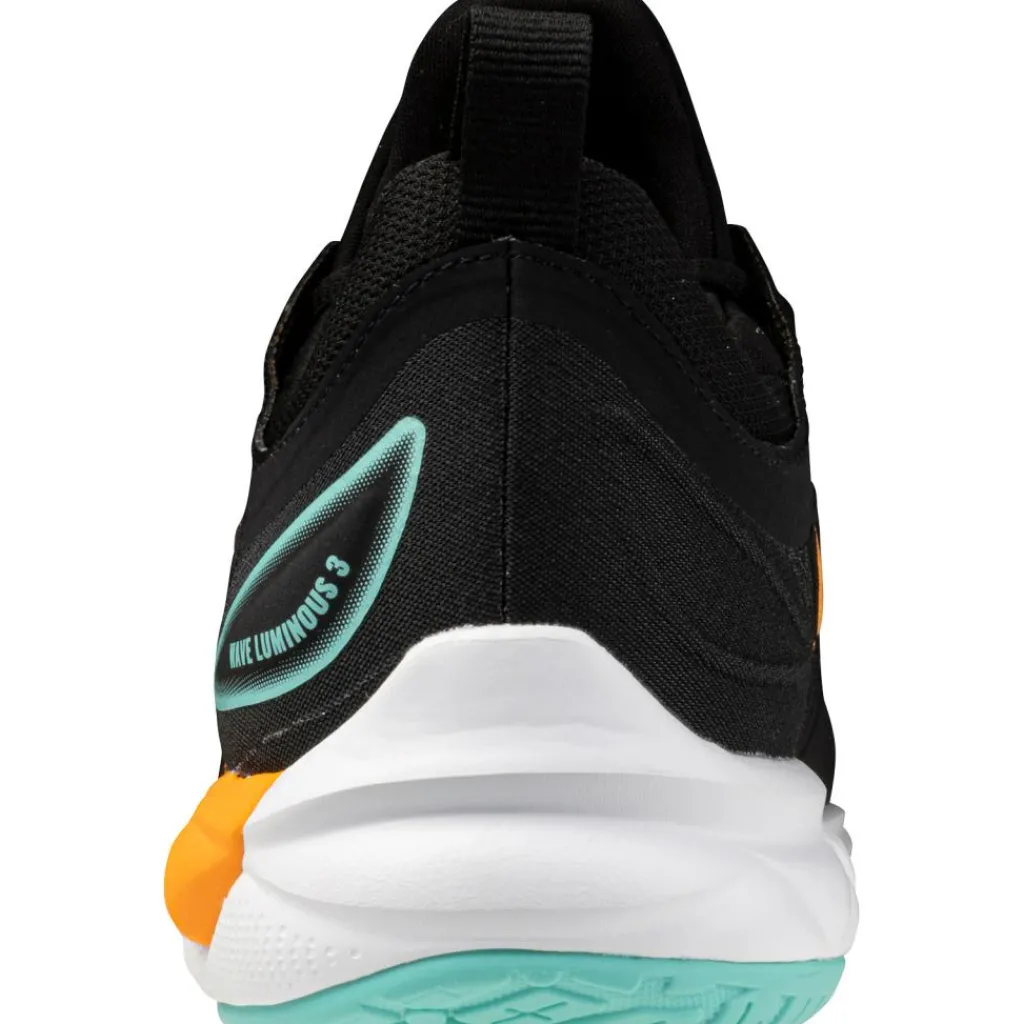 Indoorschoenen-Mizuno Wave Luminous 3 indoorschoenen heren black tangelo icegreen