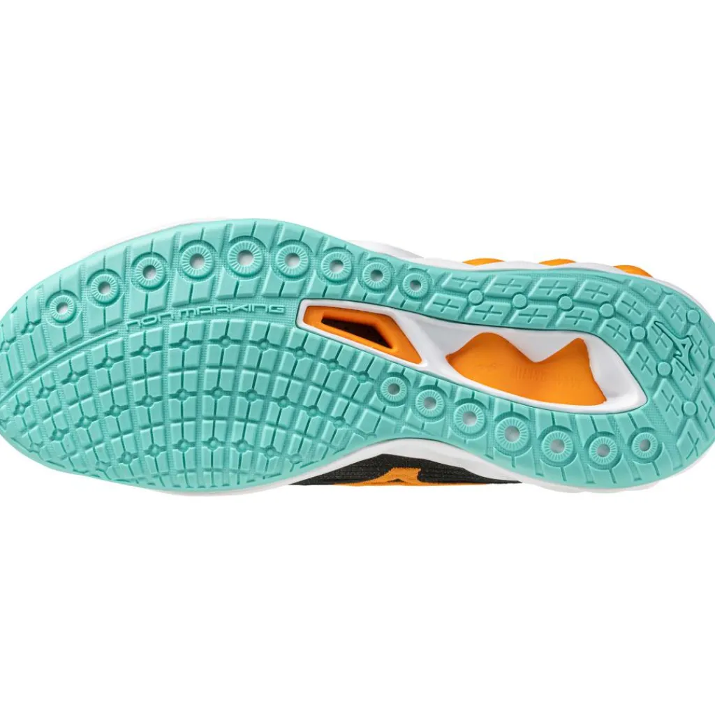 Indoorschoenen-Mizuno Wave Luminous 3 indoorschoenen heren black tangelo icegreen