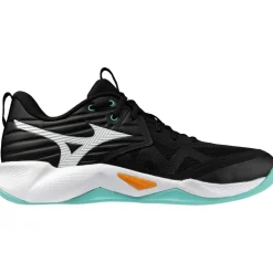 Indoorschoenen-Mizuno Wave Momentum Pro indoorschoenen heren black tangelo icegreen