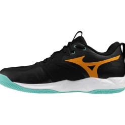 Indoorschoenen-Mizuno Wave Momentum Pro indoorschoenen heren black tangelo icegreen