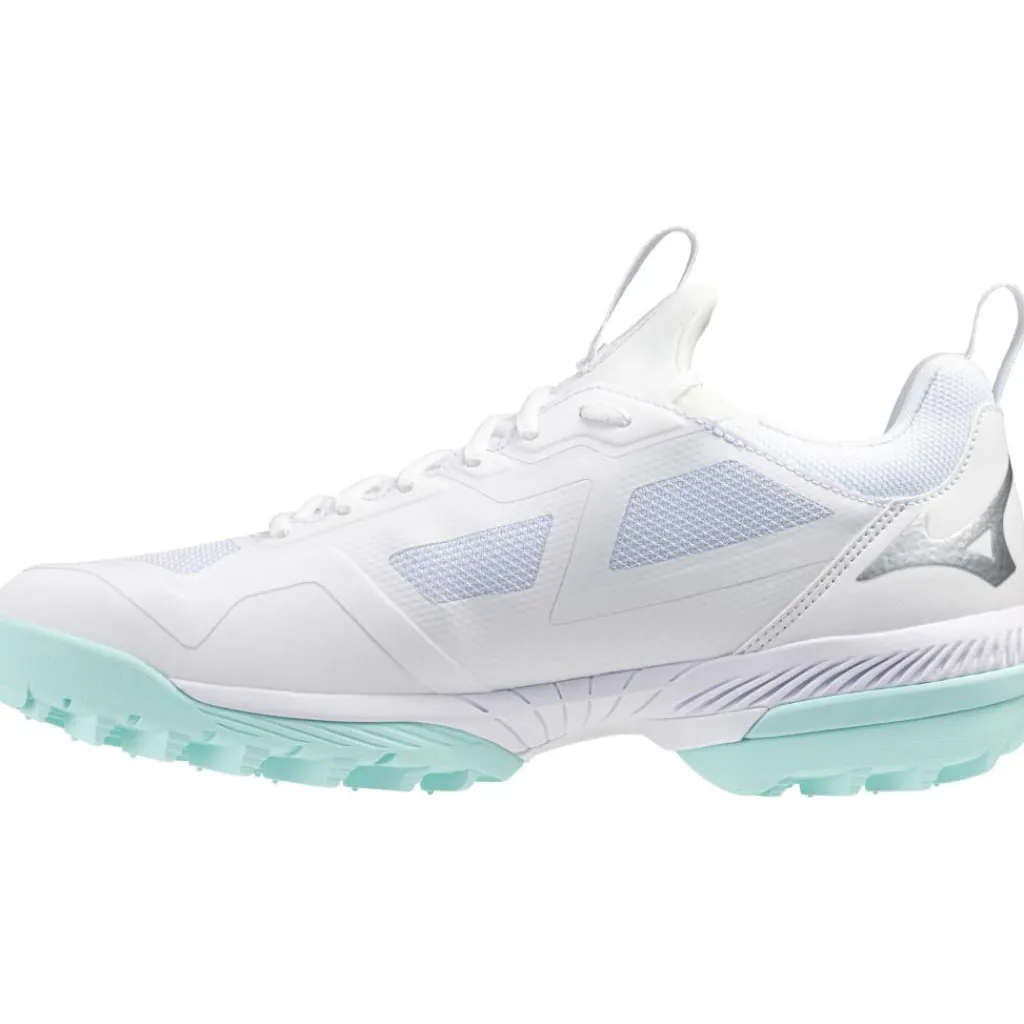 Hockeyschoenen-Mizuno Wave Panthera 2 hockeyschoenen dames white blue tint