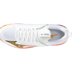 Hockeyschoenen-Mizuno Wave Panthera 2 hockeyschoenen heren white fiery coral 2 citrus