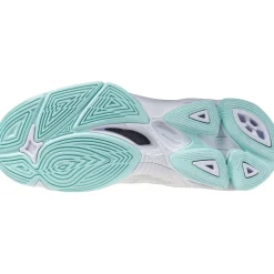 Mizuno Wave Voltage 2 indoorschoenen dames white blue tint< Indoorschoenen