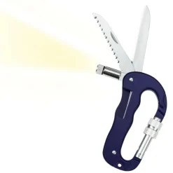 Multitools & Zakmessen-Moses. Verlag Expeditie Natuur Multitool karabijnhaak blauw