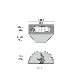 1-Persoons Tent|Tunneltenten-MSR Elixir 1 lichtgewicht koepeltent green