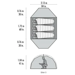 MSR Elixir 3 lichtgewicht koepeltent green< 3-Persoons Tent|Tunneltenten