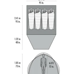 MSR Habitude 4 lichtgewicht koepeltent green< 4-Persoons Tent|Tunneltenten