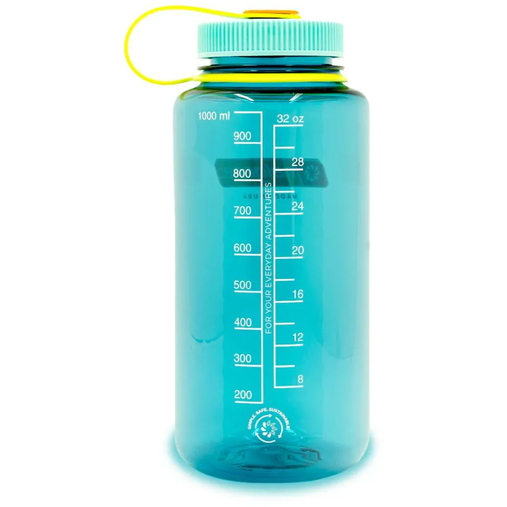 Drinkflessen-Nalgene Wide Mouth Sustain drinkfles 1 liter cerulean