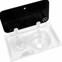 Navy Load Glasplaat voor 1-pits kook-spoelcombinatie< Kooktoestellen Inbouw