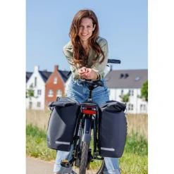 New Looxs  Cantos Double fietstas 36 liter black< Fietstassen