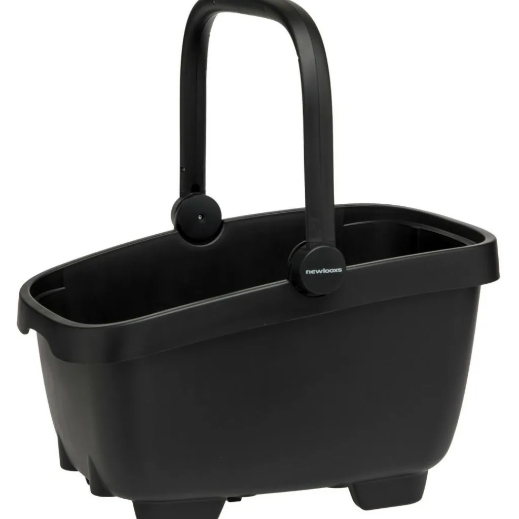 Fietstassen-New Looxs Clipper With Handle 28 liter fietsmand black