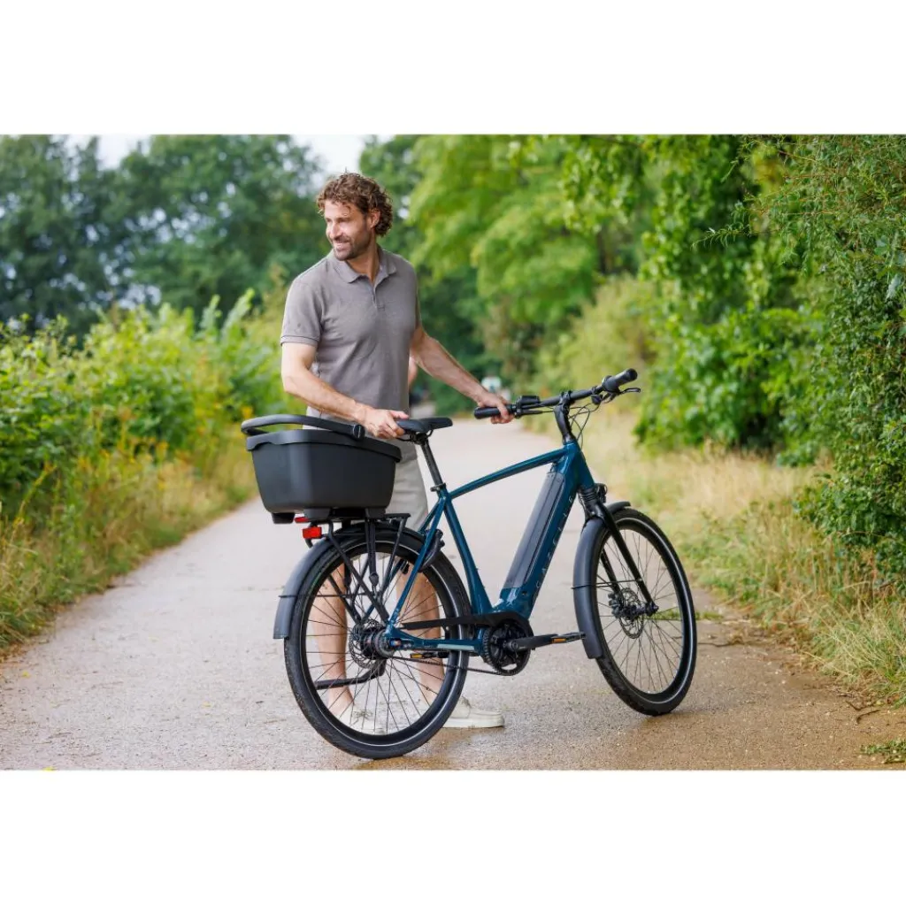 Fietstassen-New Looxs Clipper With Handle 28 liter fietsmand black