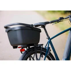 Fietstassen-New Looxs Clipper With Handle 28 liter fietsmand black