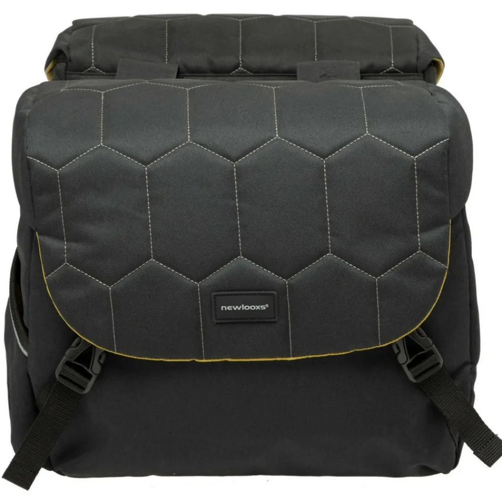 Fietstassen-New Looxs Mondi Joy Double fietstas 38 liter quilted black