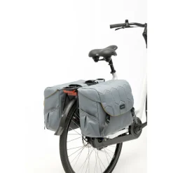 Fietstassen-New Looxs  Mondi Joy Double fietstas 38 liter quilted grey
