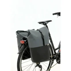 Fietstassen-New Looxs  Nyborg Double 34 liter fietstas dark grey black